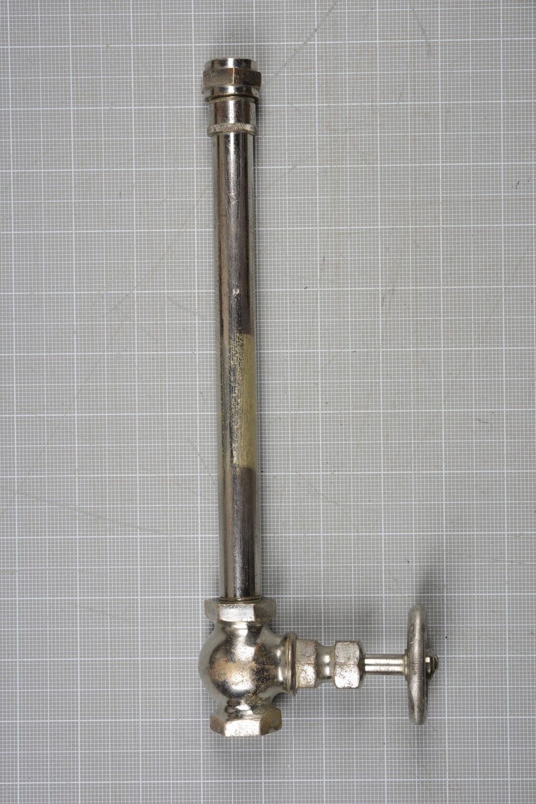 Antique faucet shut off angle valve wheel vintage  Victorian  bathroom.