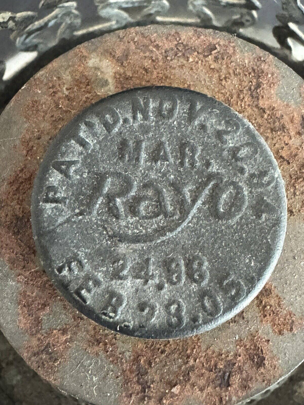 Antique RAYO Kerosene Oil Lamp with Flame Spreader, Burner 1905 Nickel Plated