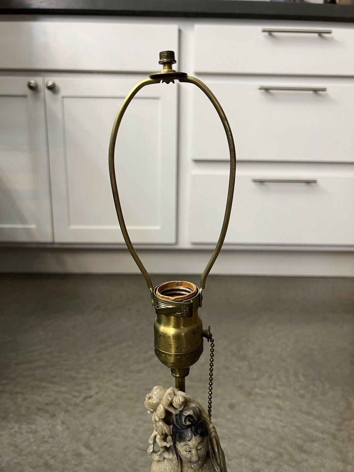 RARE Antique Late 1800s-Early 1900s Chinese Soapstone Lamps Needs Wiring