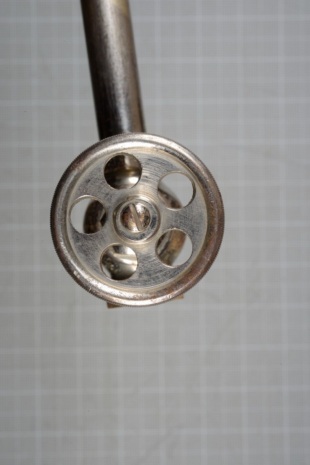 Antique faucet shut off angle valve wheel vintage  Victorian  bathroom.