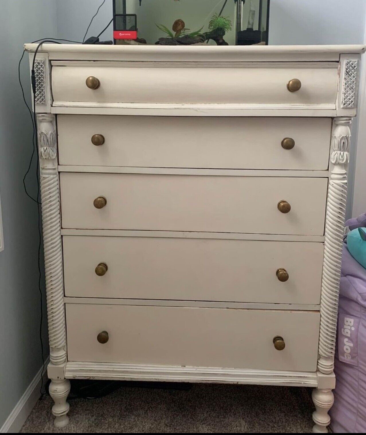 Antique Bedroom Set With Full size Bed & 2 Dressers