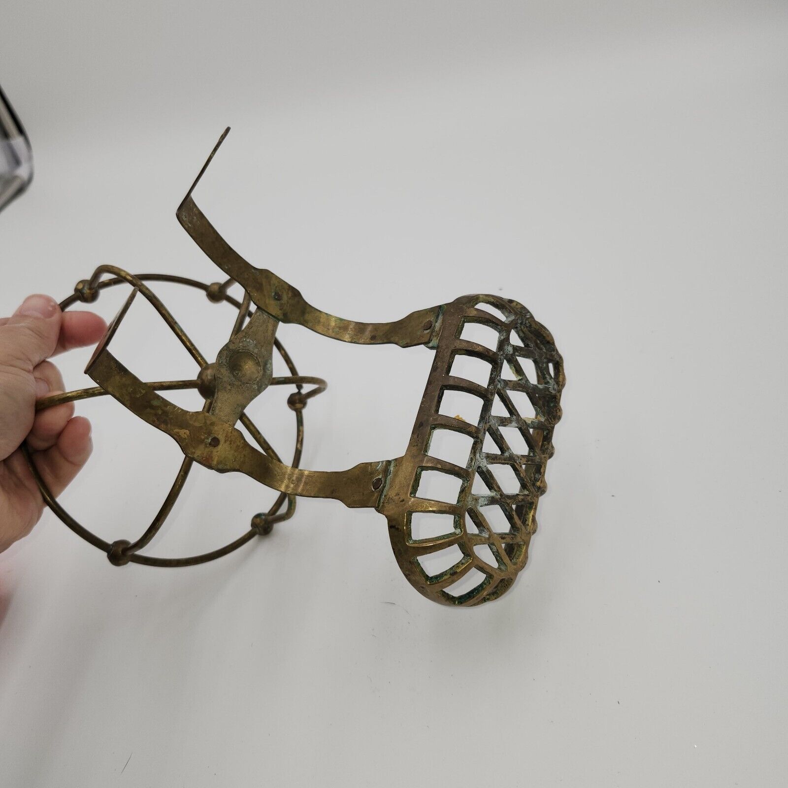 Antique Brass Victorian Clawfoot Tub Soap Holder Sponge Caddy Vintage Bathroom