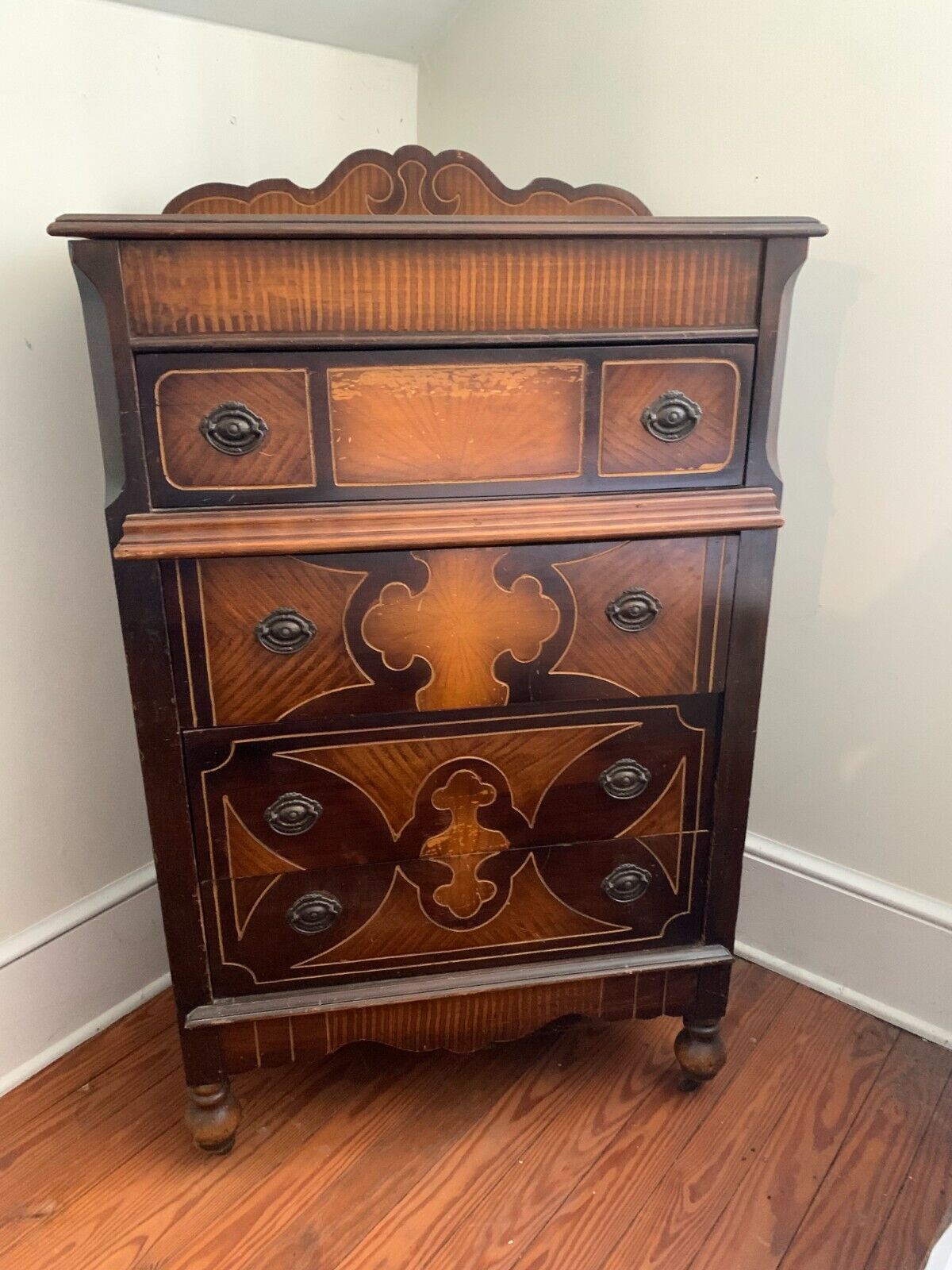 Vintage Antique Bedroom Furniture Set - 4 Piece - $995