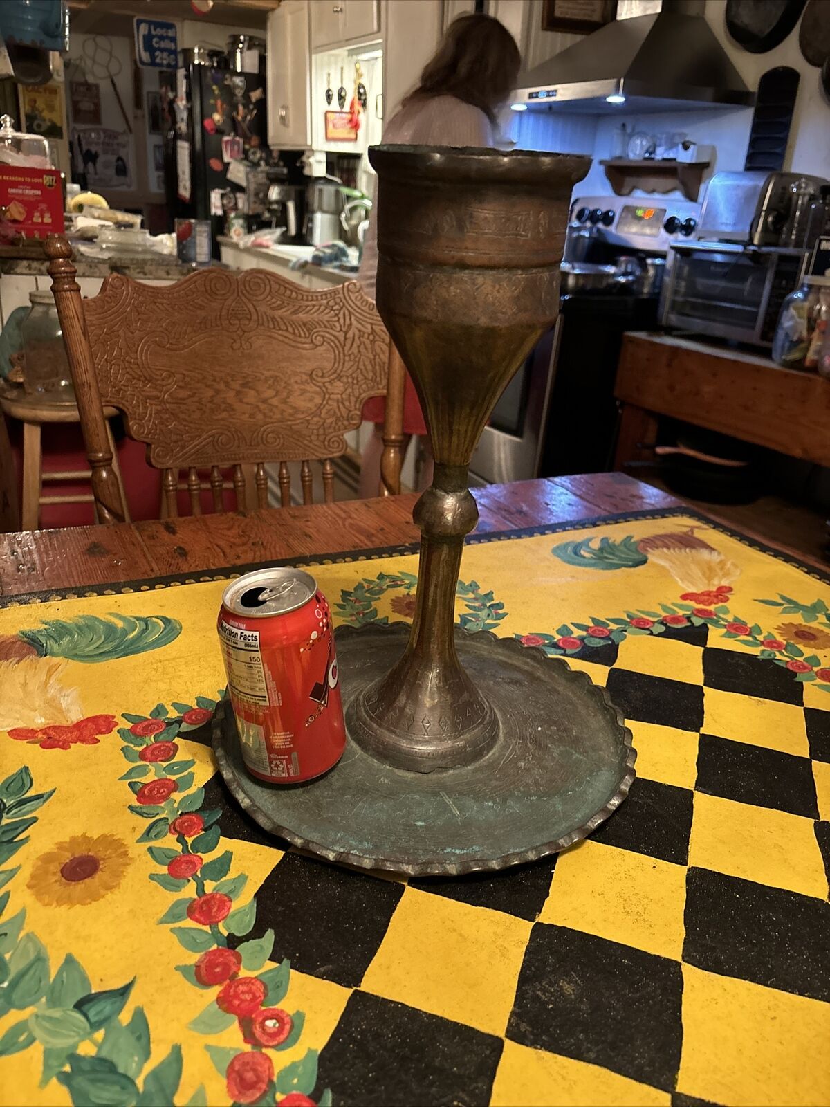 COPPER 18TH CENTURY BUTTER FAT GREASE LARD LAMP 14” Tall Hand Made Solid Copper