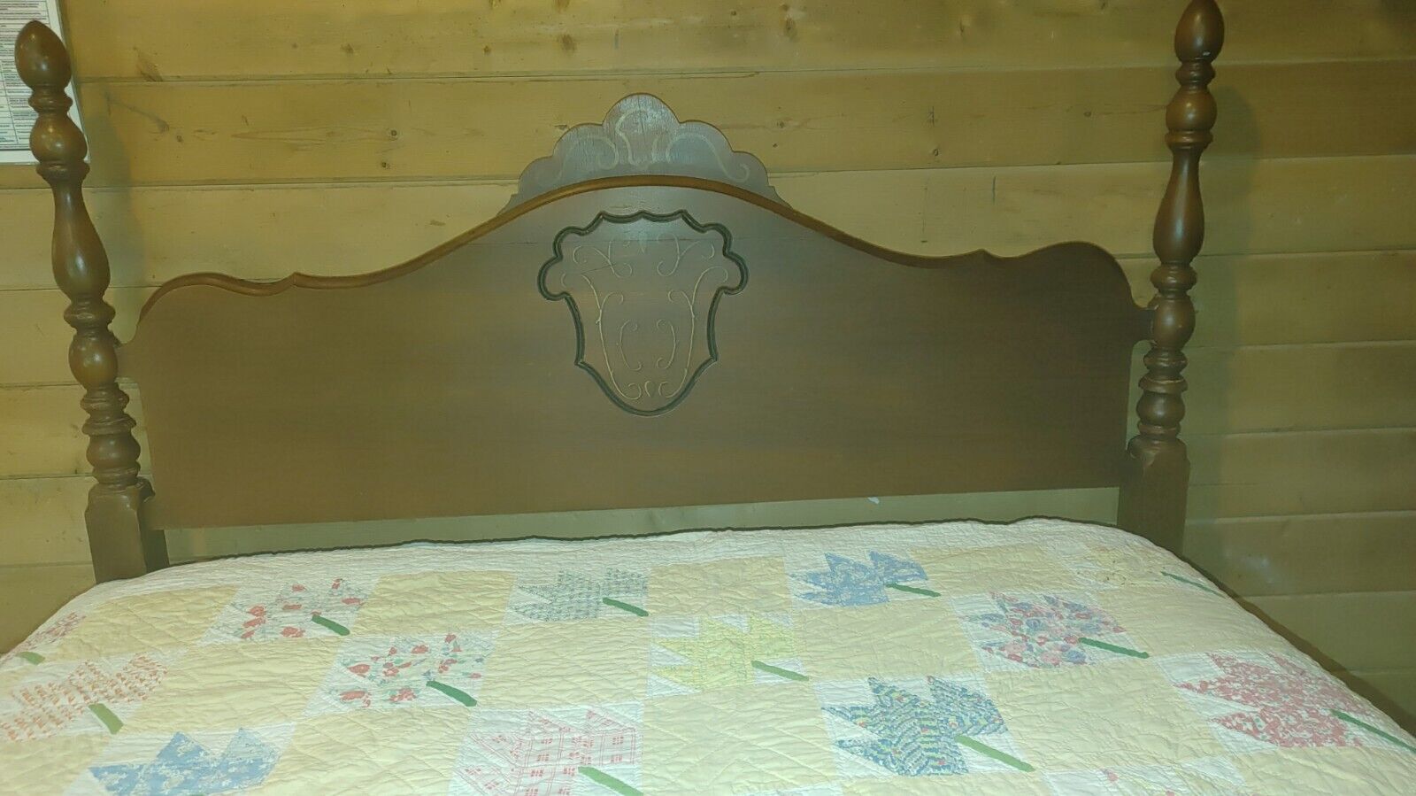Antique 4 pc Bedroom Set Poster Bed, Dresser, Dressing Table Mirror Bench, c1910