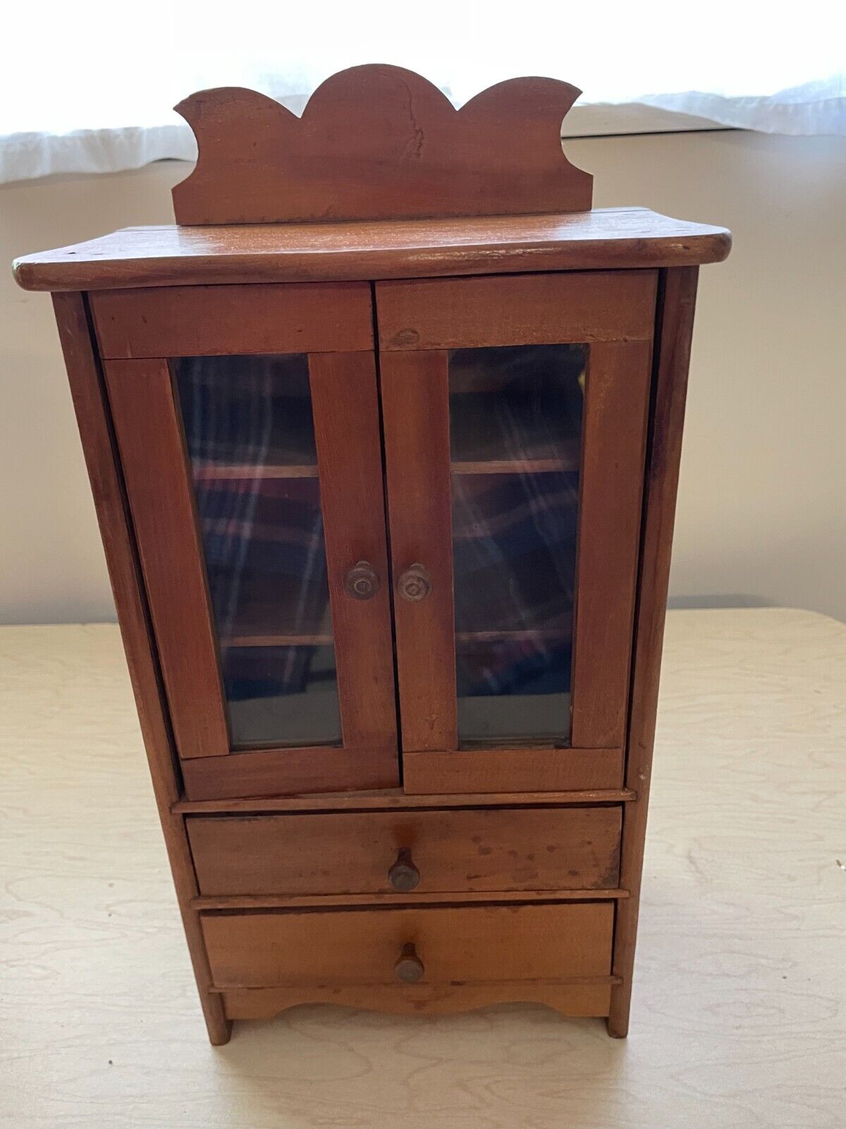 Antique Child's Toy Bureau - Wardrobe - china closet early 1900s