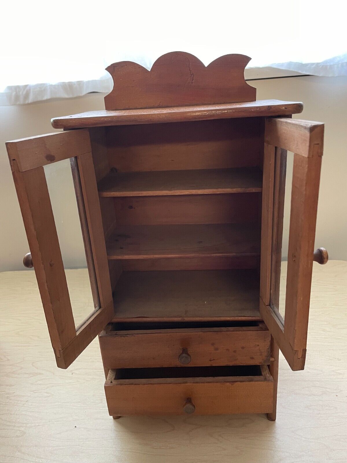 Antique  Child's Toy Bureau - Wardrobe - china closet  early 1900s