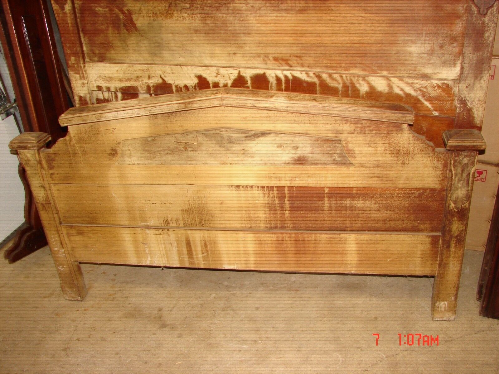 Antique Walnut Victorian 3 Pc. Marble Top Bedroom Set - Finish the Restoration