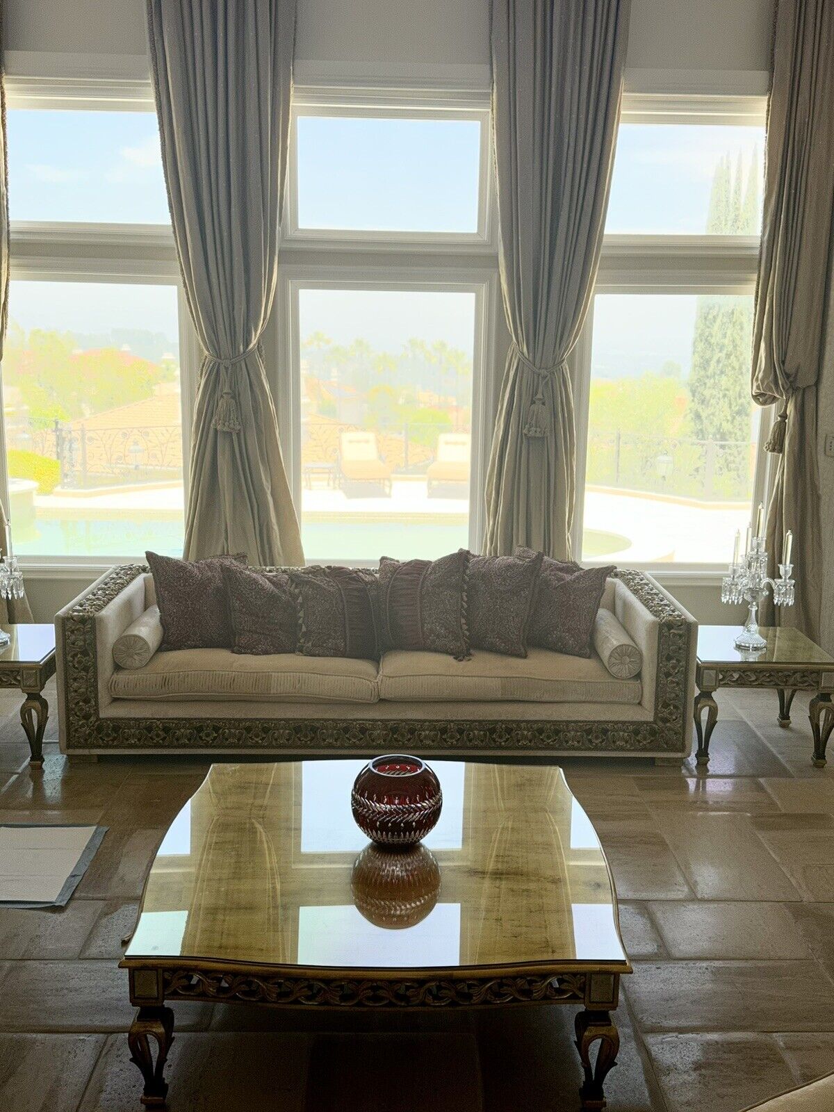 🦚 HiEnd 18th Century Rococo Style Italian Lush Velvet Hand Crafted Sofa Couch