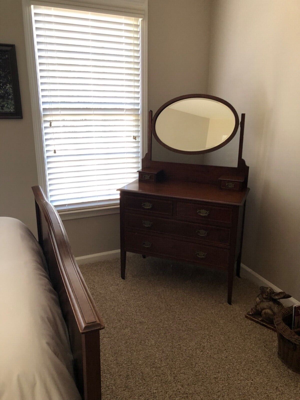 Antique Full Bedroom Furniture-Edwardian style-Three pieces 