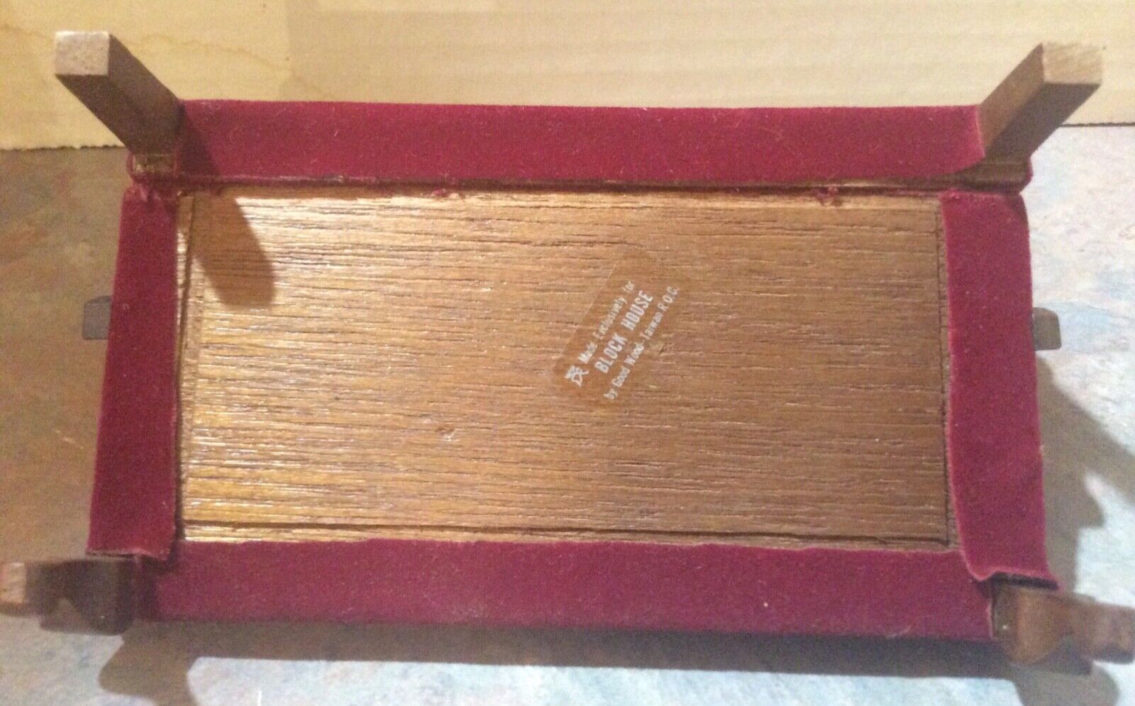 SONIA MESSER + BLOCK HOUSE Dollhouse 18th Century French Red Velvet Furniture