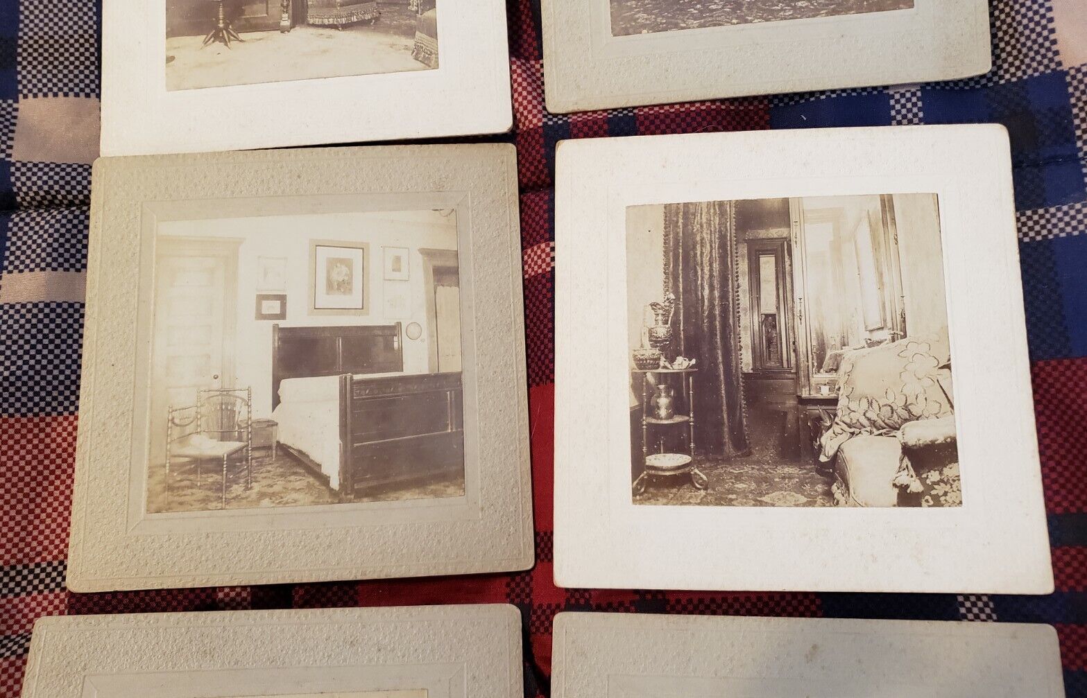 6 Antique Victorian Home Interior Cabinet Card Photos Lot. Furniture Home Decor 