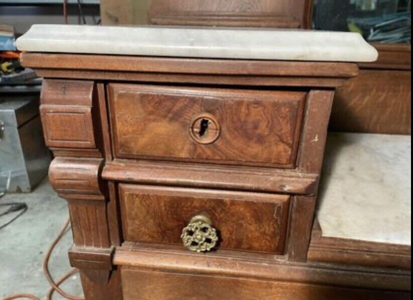 Antique Matching Walnut Victorian/ Renaissance Revival Bedroom Set Circa 1870