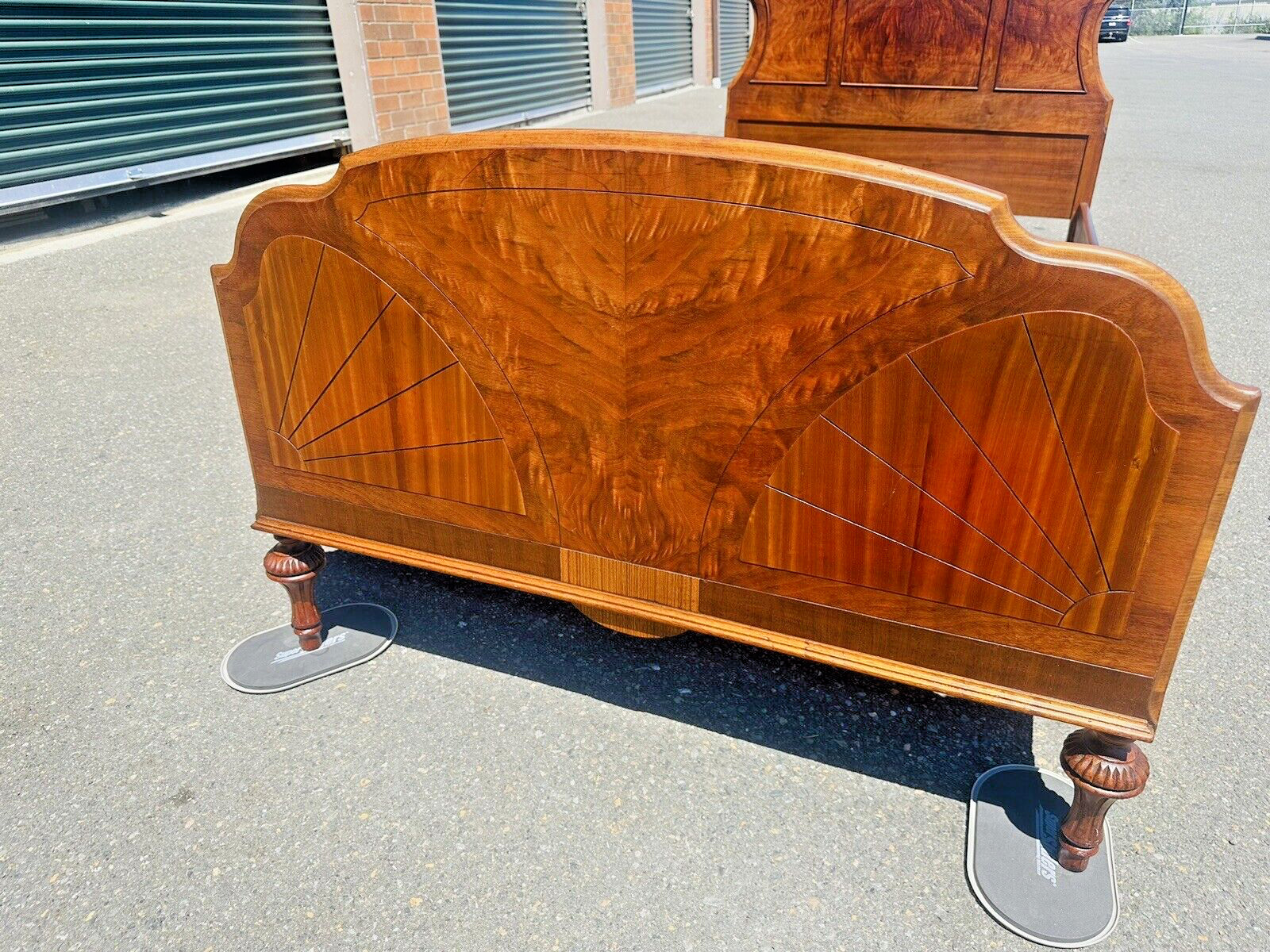 Beautiful Antique 1900's Solid Mahogany Chippendale Style Twin Size Bed