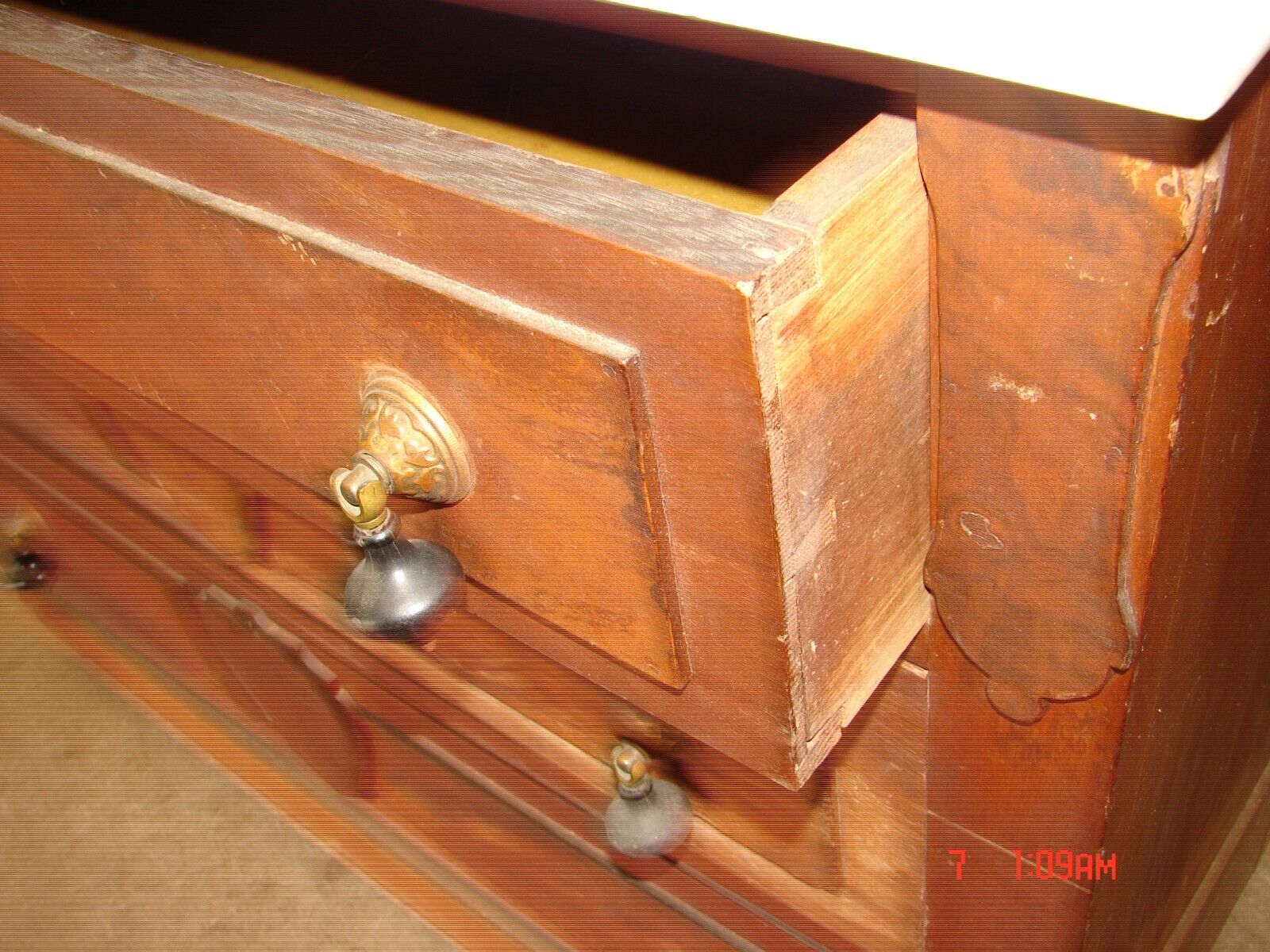 Antique Walnut Victorian 3 Pc. Marble Top Bedroom Set - Finish the Restoration