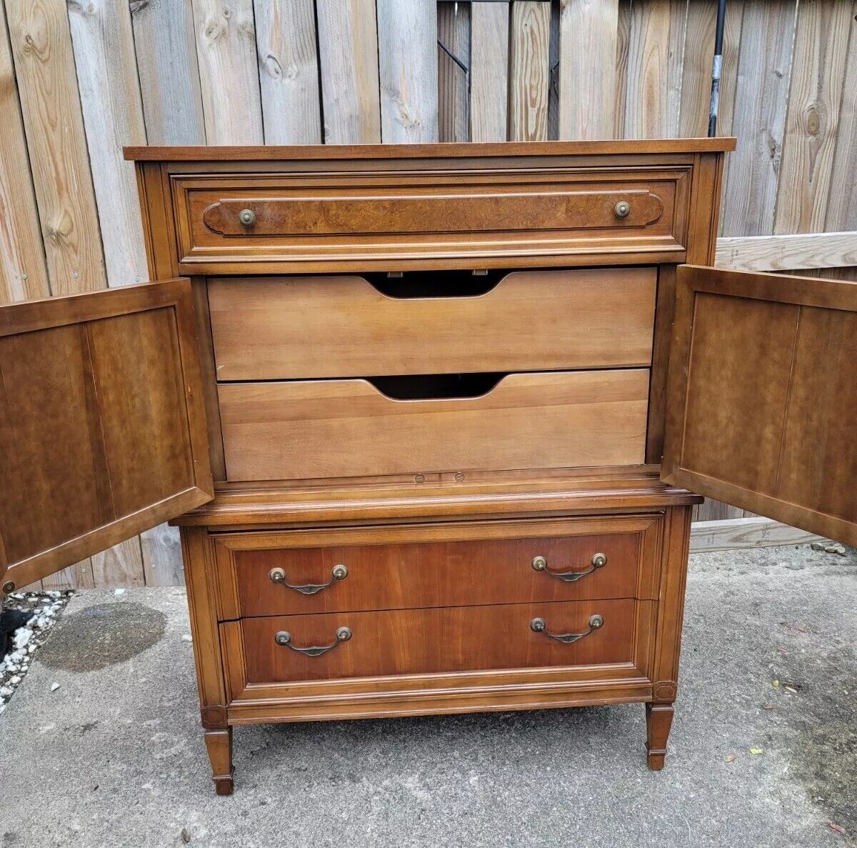 VIGNOLA FURNITURE  5-Drawer Tall Highboy Dresser Chest MCM