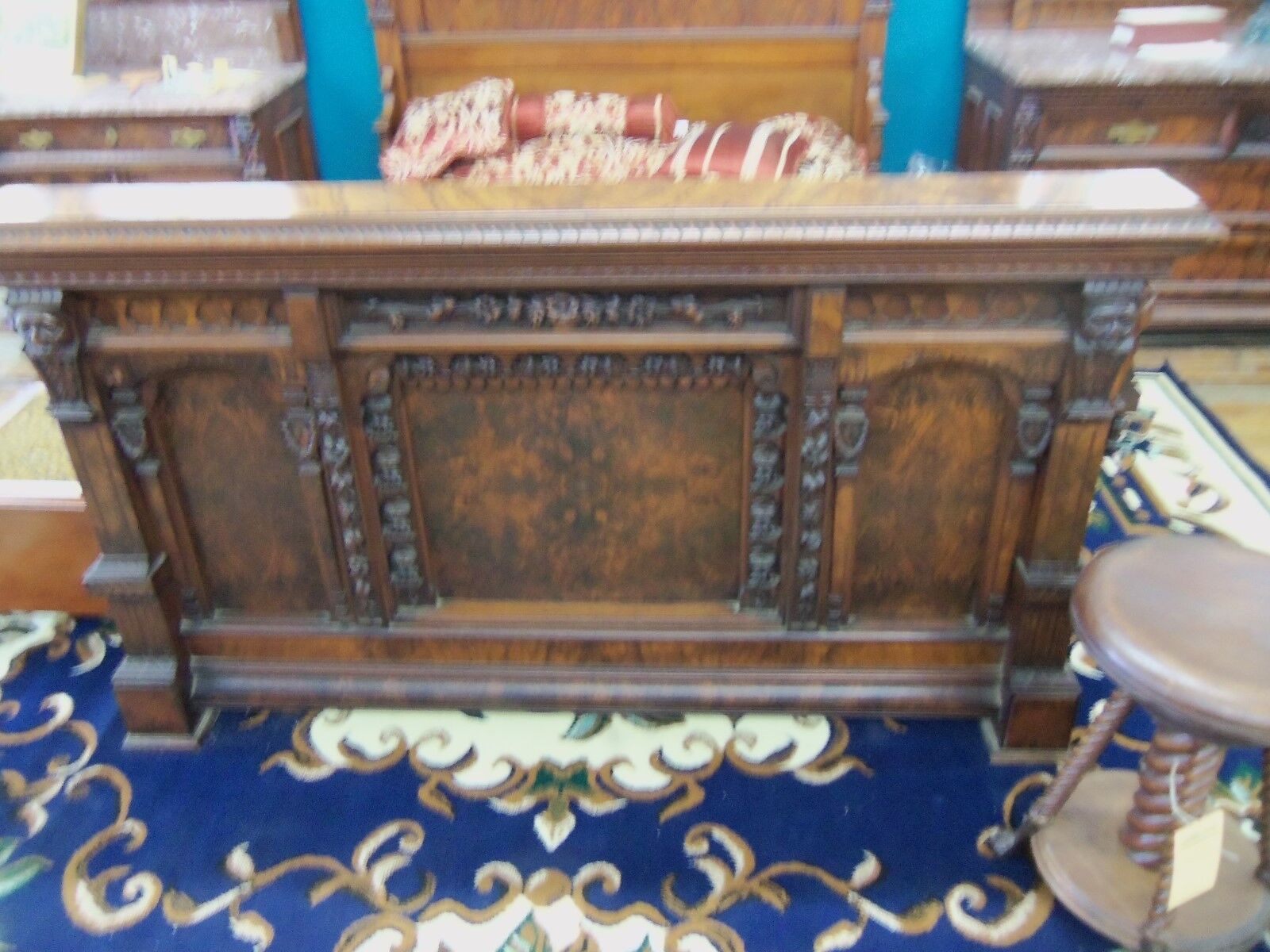 Victorian 3 pc Bedroom set New York Exposition Walnut Burl Great Carvings