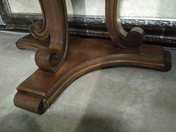 White Fine Furniture Drawer Demilune End Table 25x28 Half Moon Table
