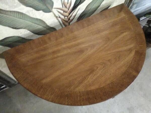 White Fine Furniture Drawer Demilune End Table 25x28 Half Moon Table