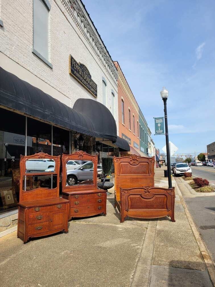 Outstanding Oak Bedroom Set 19th century