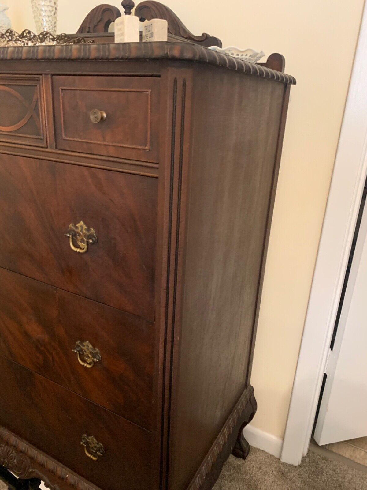 Antique Mahogany 5-Piece Bedroom Suite by Rockford Cabinet Company 1900-1950