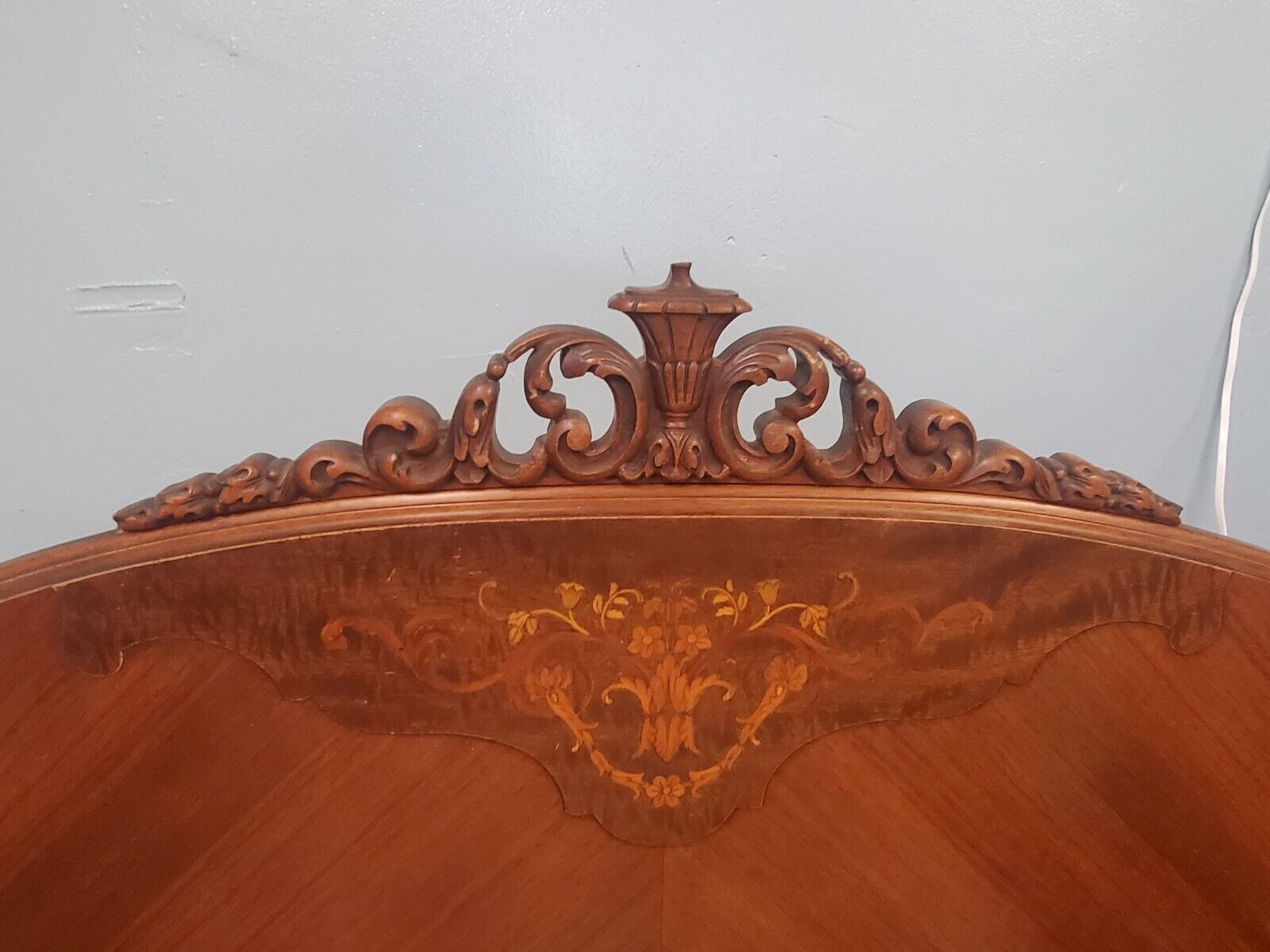 8 Pcs Antique 30's Waterfall Full Size Bedroom Furniture Set Unique See Pictures
