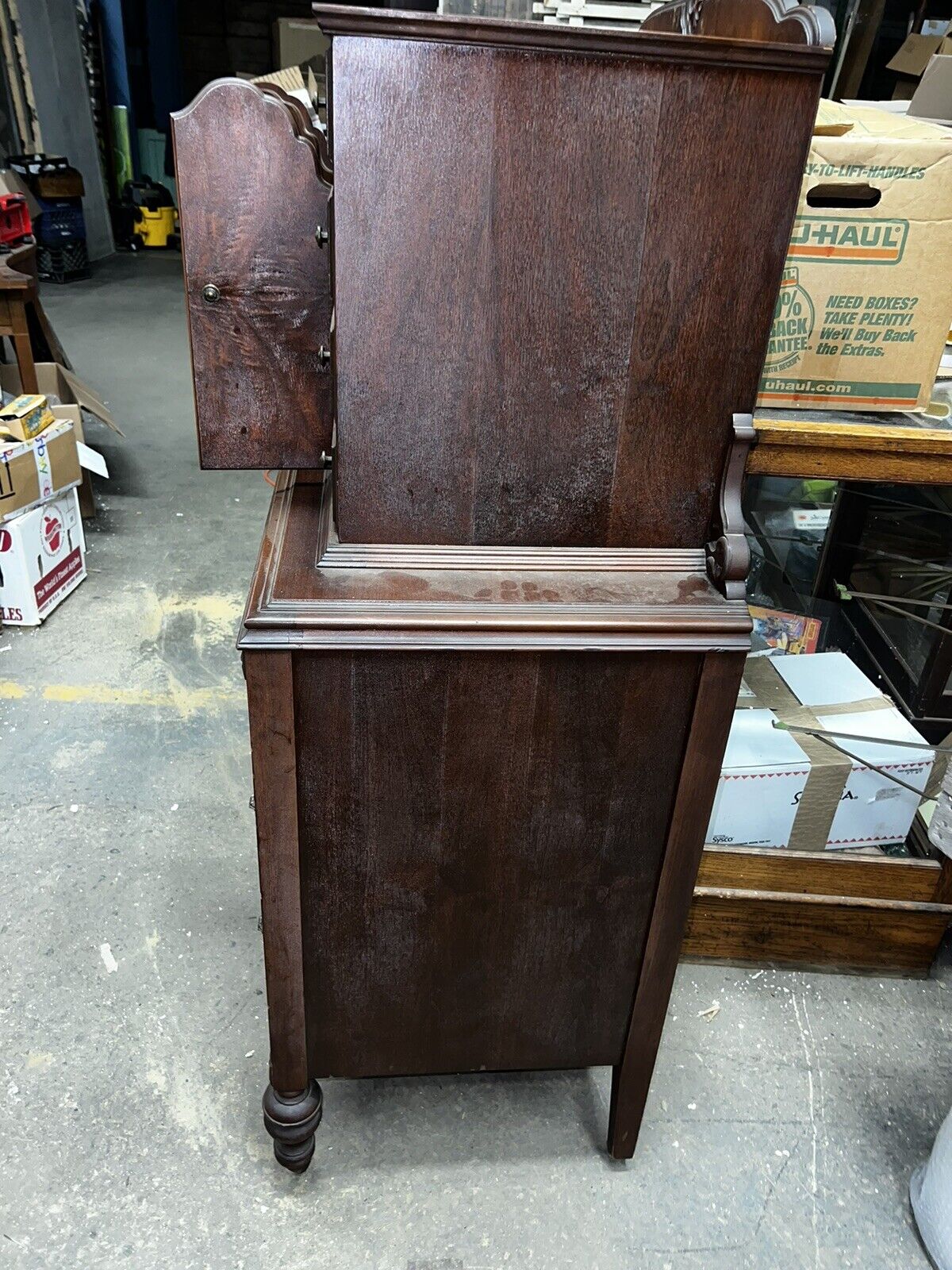 vintage 1920’s solid wood 3 piece bedroom set dressing table & 2 dressers NC mkr