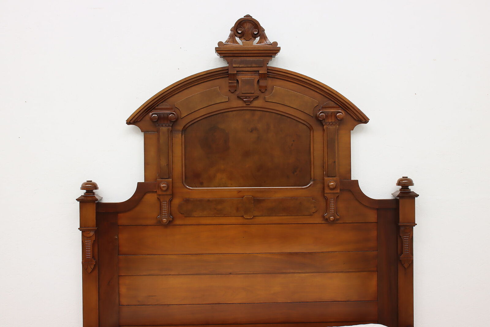 Victorian Antique 2 Pc Carved Walnut Bedroom Set, Queen Size #48646