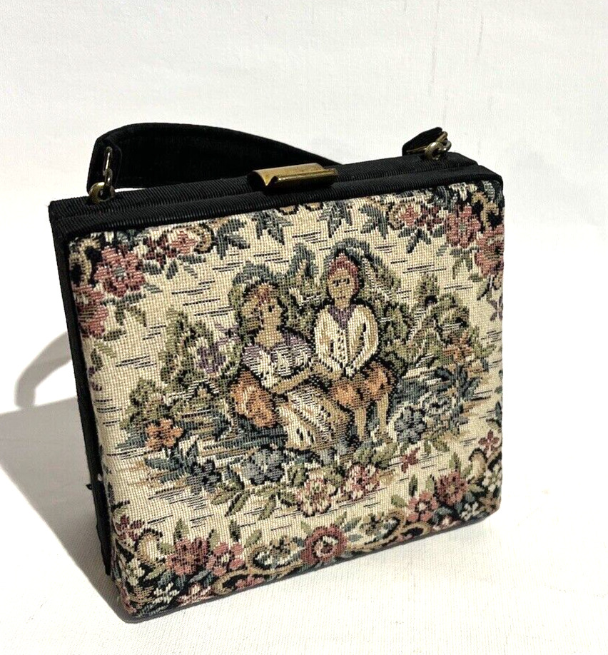 Vintage Needlepoint Tapestry Mini Handbag
