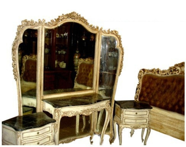 Louis XV Bedroom Full Size Set Four Pieces 32