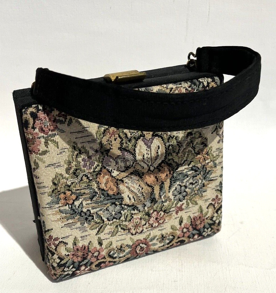 Vintage Needlepoint Tapestry Mini Handbag