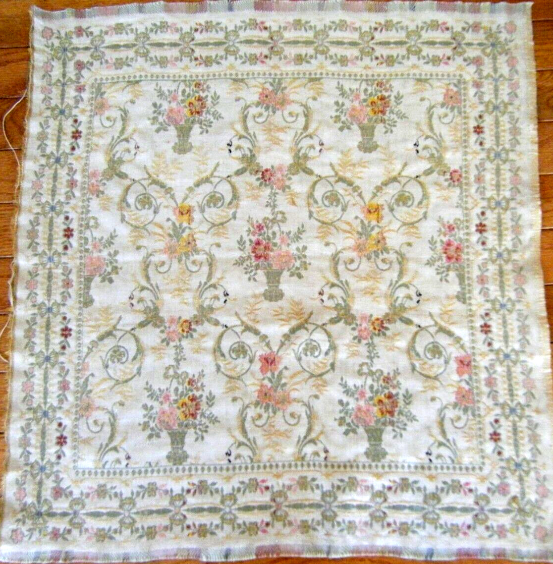 French Aubusson Tapestry Panel with Rose Vases