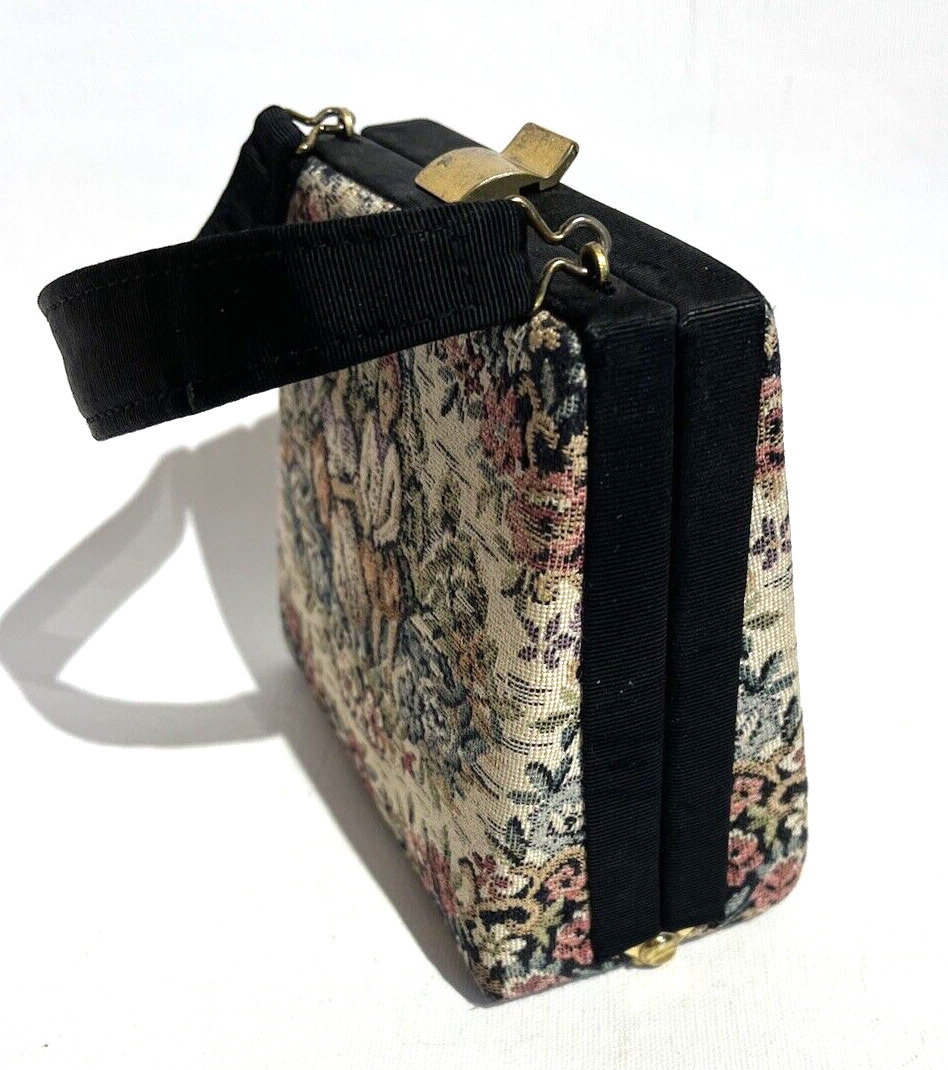 Vintage Needlepoint Tapestry Mini Handbag