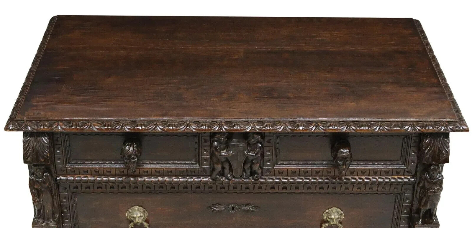Antique Commode, Italian Renaissance Revival, Figural, Carved, 19th C., 1800s!!