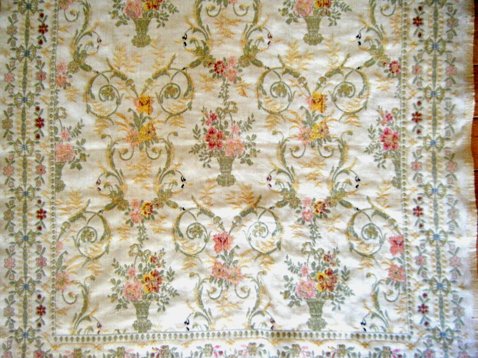 French Aubusson Tapestry Panel with Rose Vases