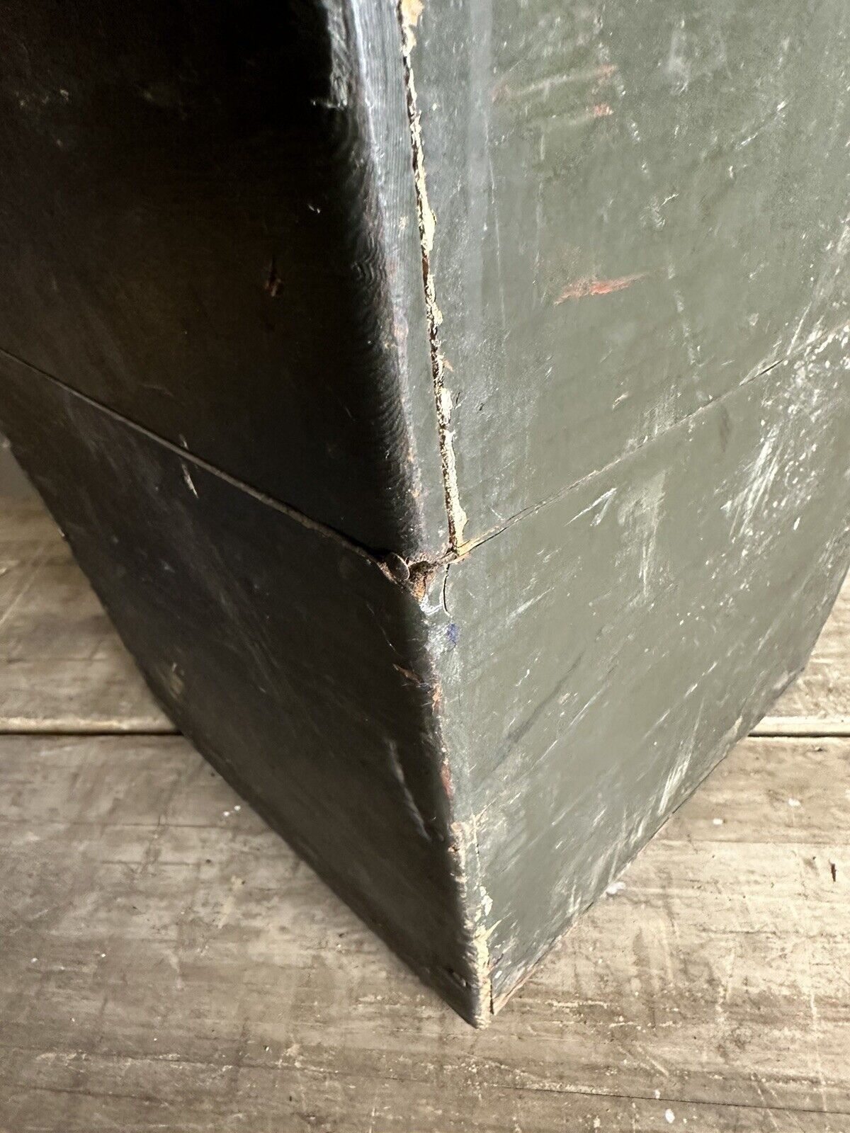 1900s Wooden Country Trash Can Industrial Kitchen Office Primitive Garbage Farm