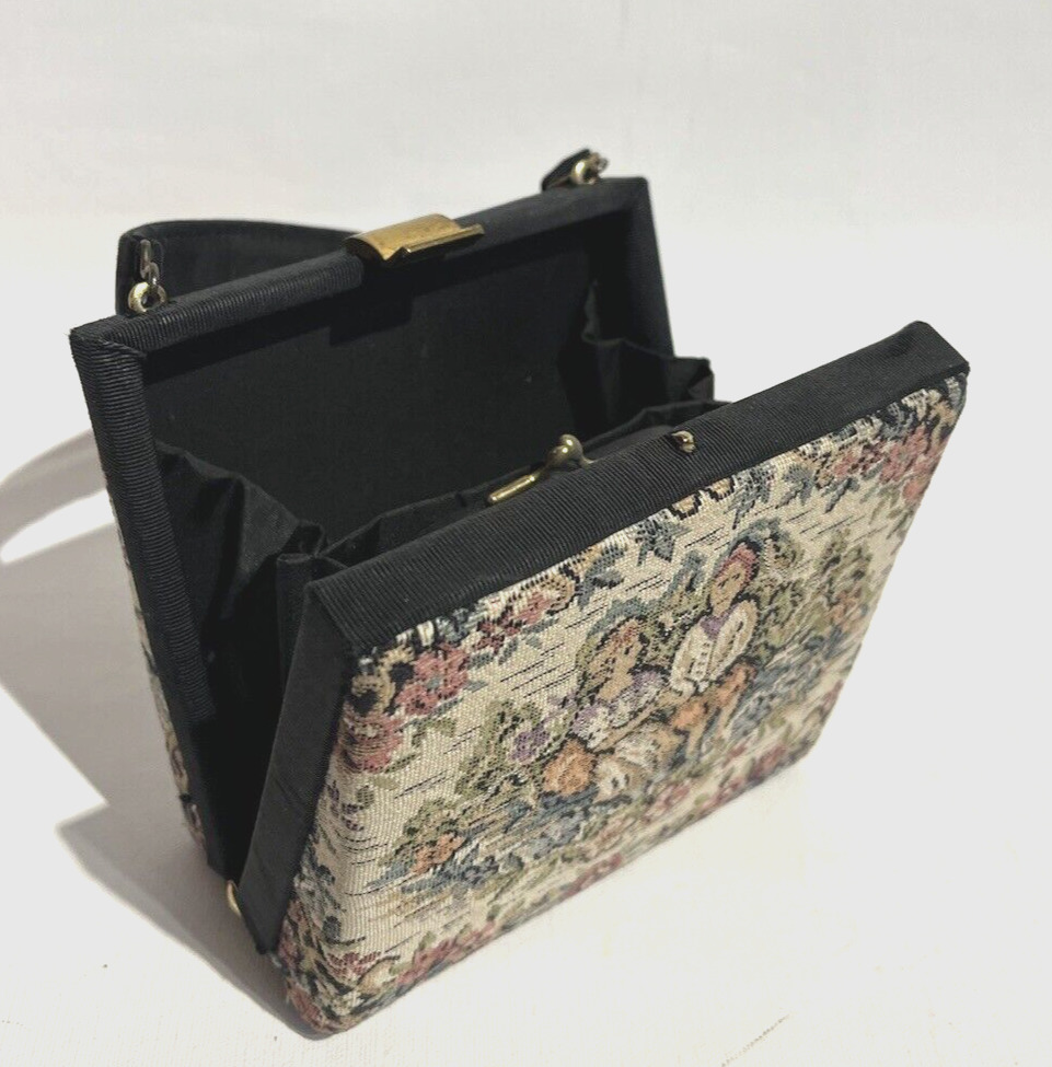 Vintage Needlepoint Tapestry Mini Handbag