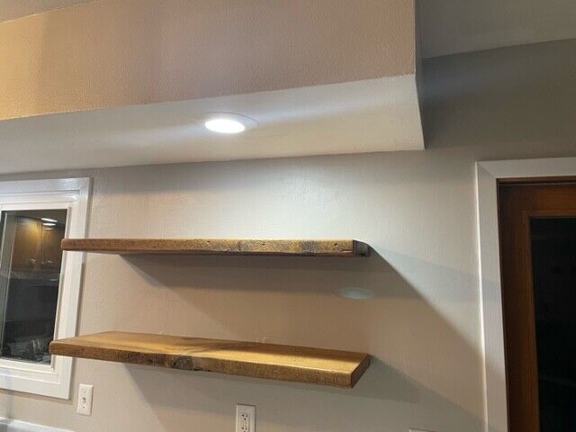 Floating shelf reclaimed barn wood Premium 2in thick floating shelves USA made