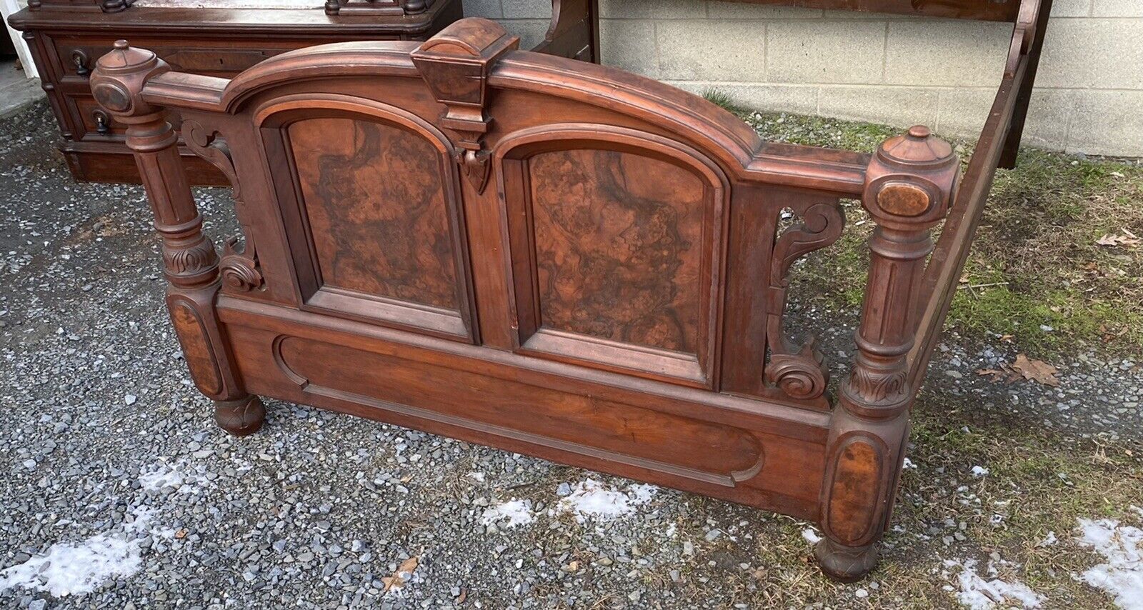 RENAISSANCE WALNUT AND BURL 2 PC. BEDROOM SET