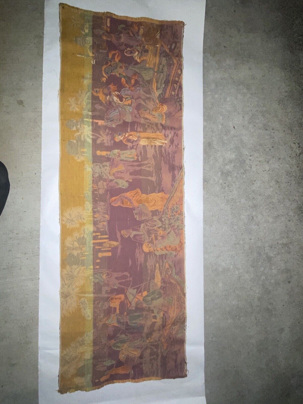 Early 1900s Arabic Market Scene Vintage Tapestry