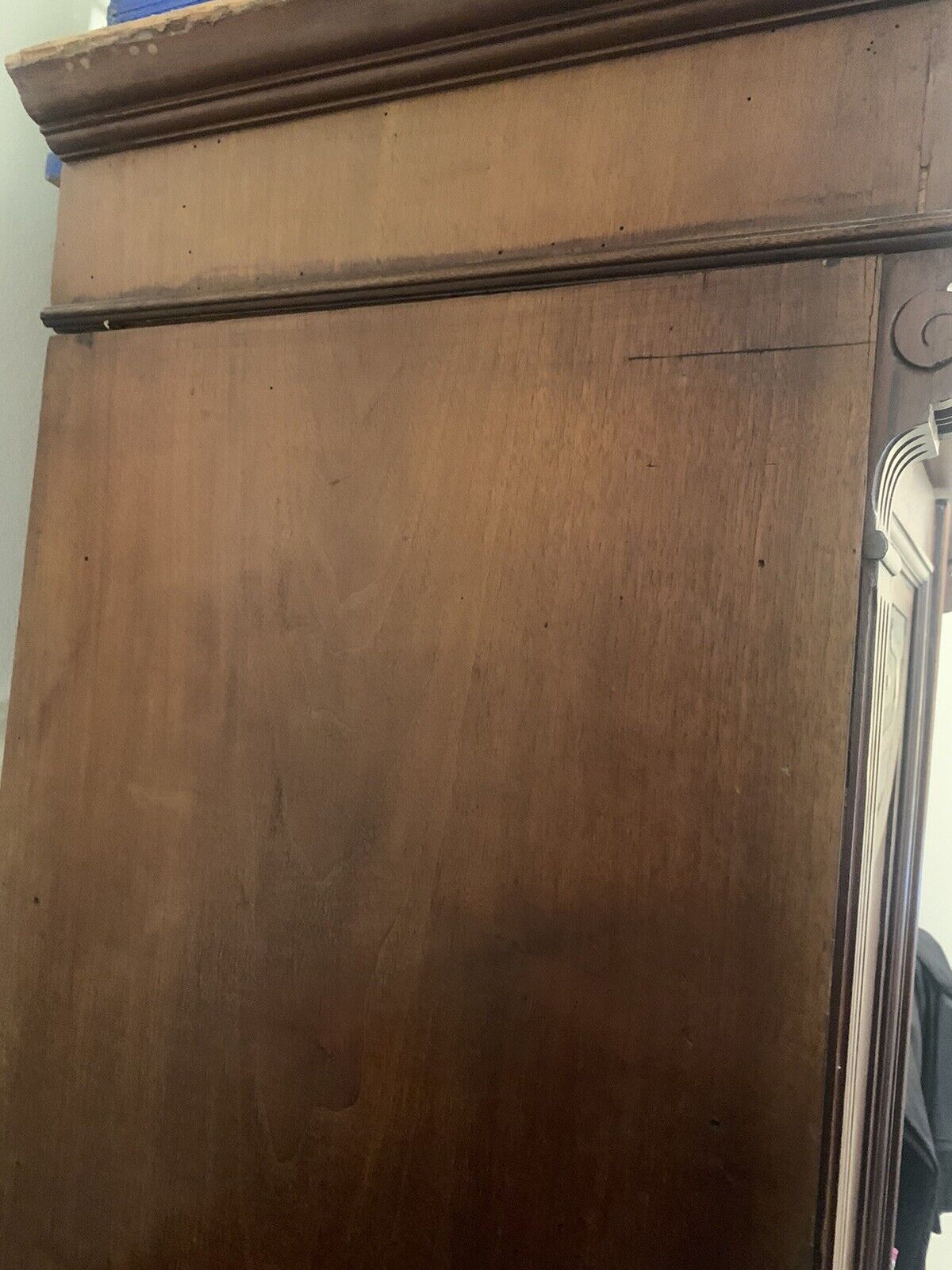Beautiful Victorian Walnut 2 Door "knockdown" Wardrobe Armoire vtg 1800s-Antique