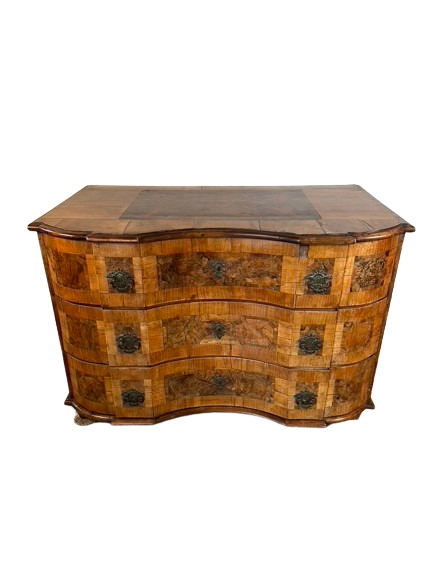 18th Century German Chest/ Commode with Contrasting Marquetry