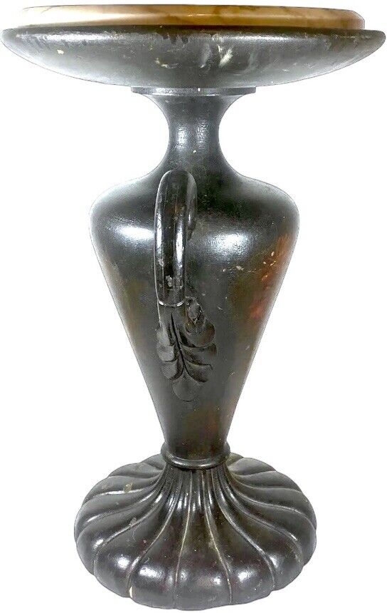 Regency Style Hand Painted Wood Pedestal/Stand Marble Top Original Finish 1800s