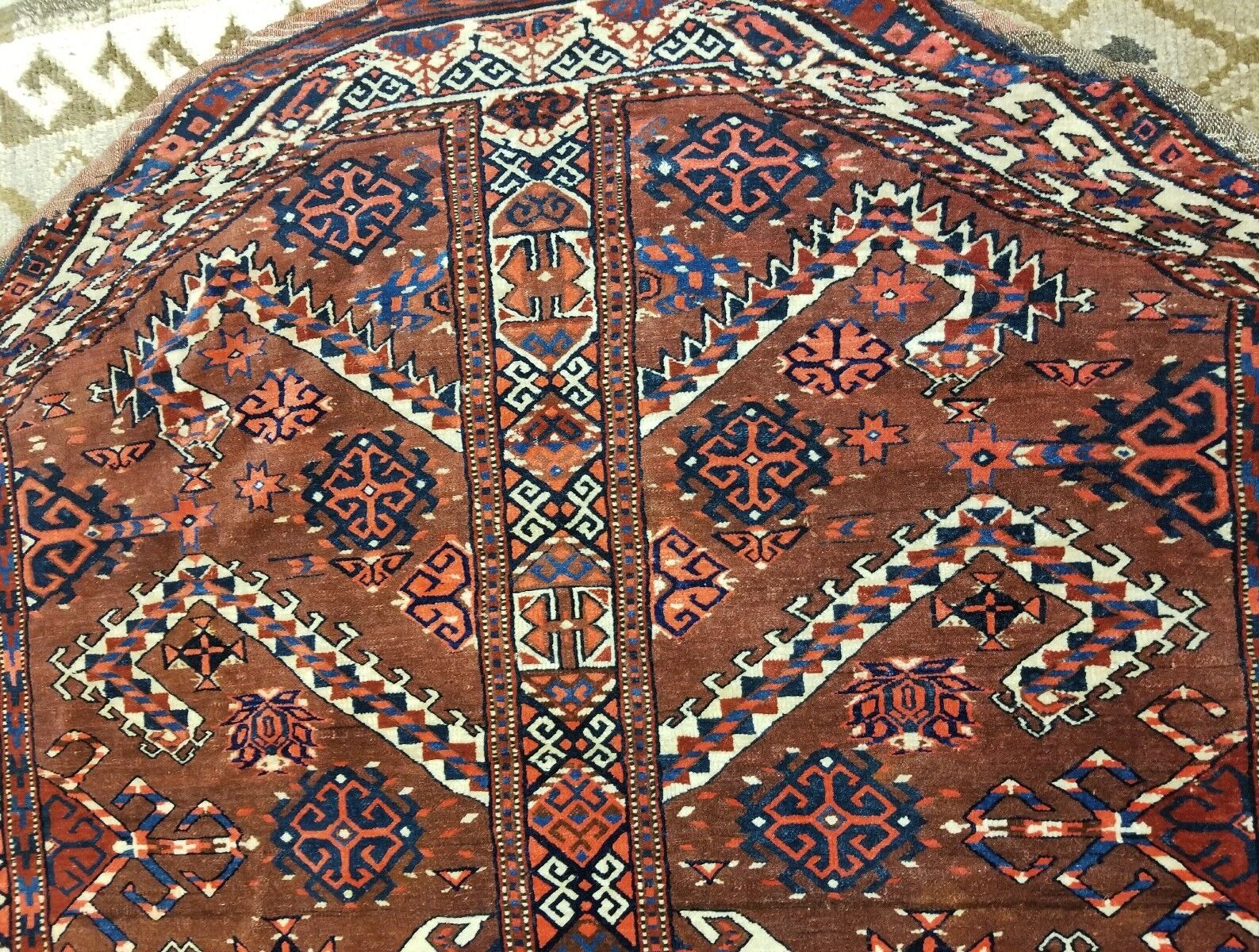 Antique Turkoman Yamouth Horse Back Cover Rug