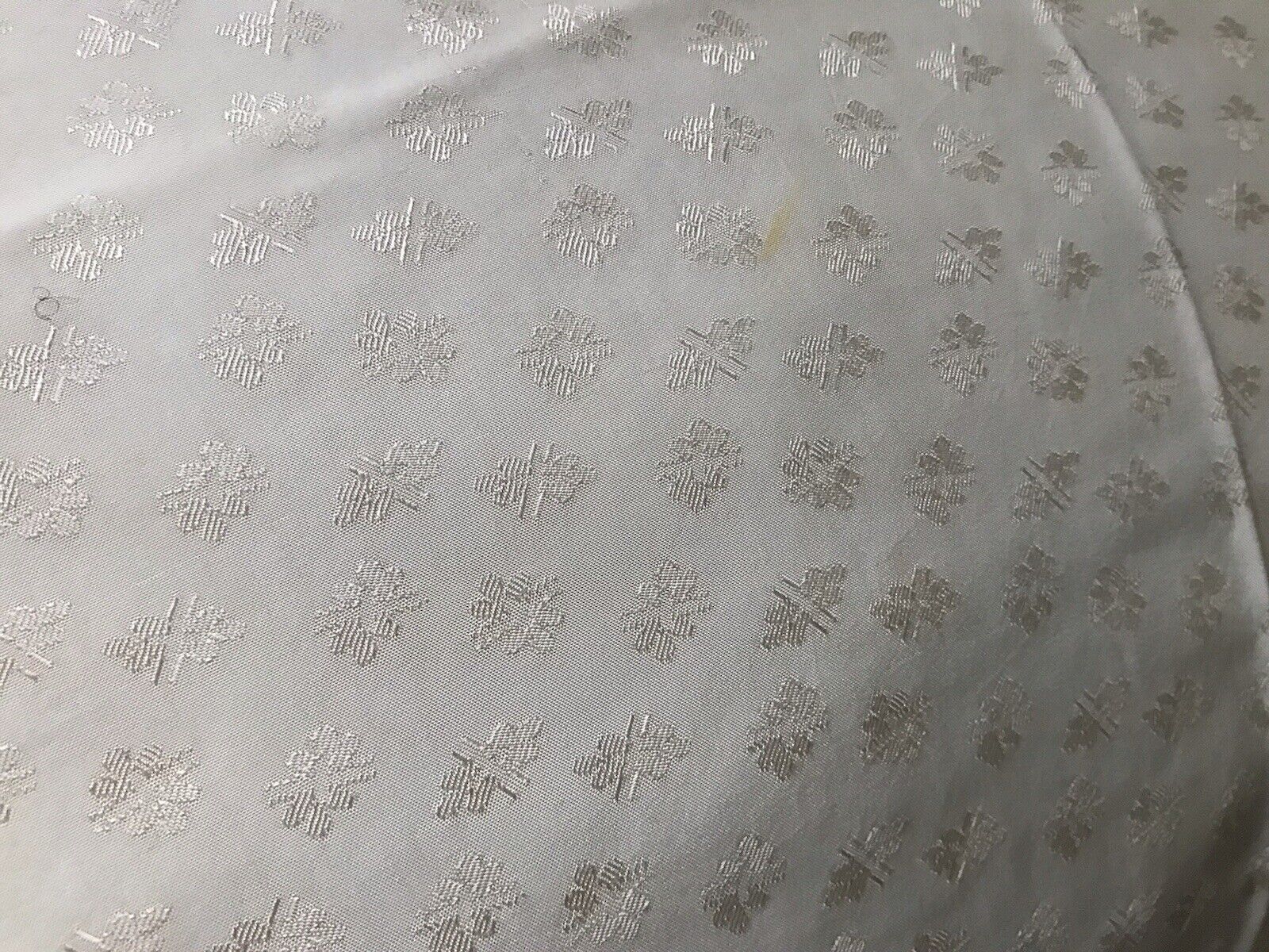 Antique Silk Blanket Cover Handmade Lace Late 1800s 85x65 Estate Brocade #2
