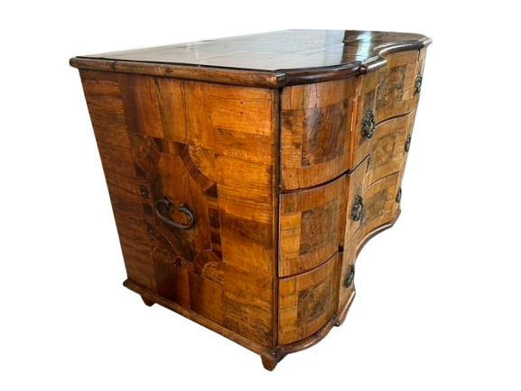 18th Century German Chest/ Commode with Contrasting Marquetry