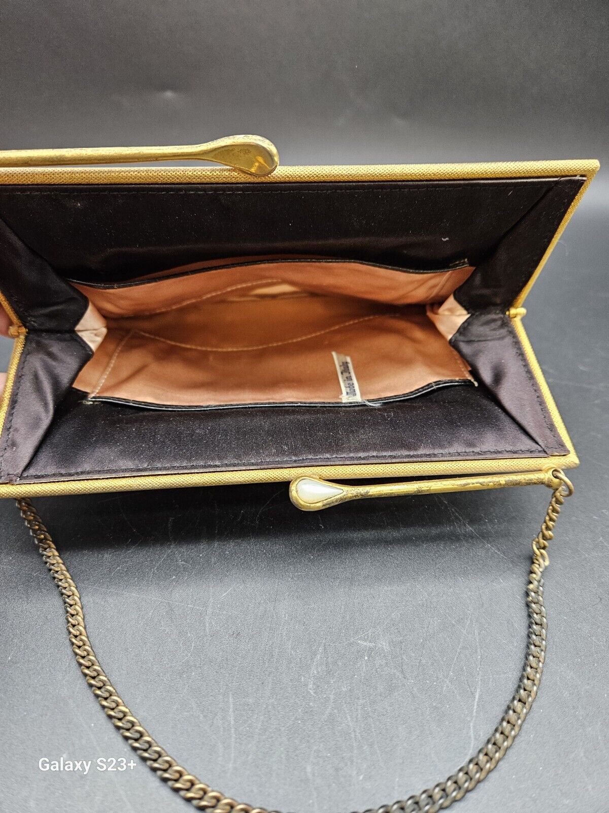 Victorian Petite Point Floral Tapestry Purse