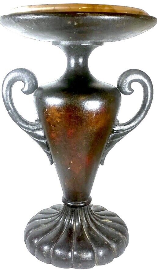 Regency Style Hand Painted Wood Pedestal/Stand Marble Top Original Finish 1800s