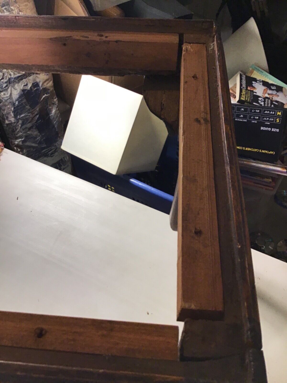 Antique Late 1800’s Bedside Bench With Floral Pillow 38”Lx20”Wx20”H Read Below