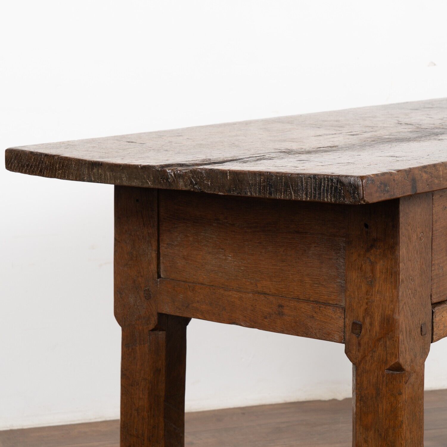 Dark Oak Console Table with Two Drawers, Spain 1800's